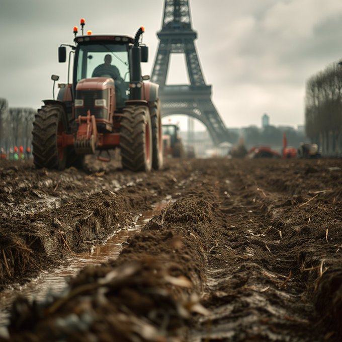 Paris farmer protest